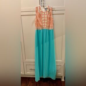 Flying Tomato Embroidered Floral Maxi Dress- L